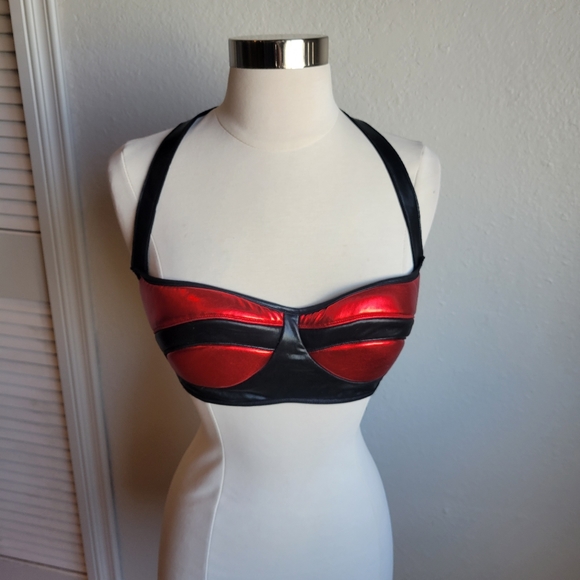 Forplay Other - Forplay Red Black Halter Bra